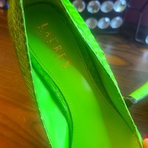 Ralph Lauren Neon Green Heels